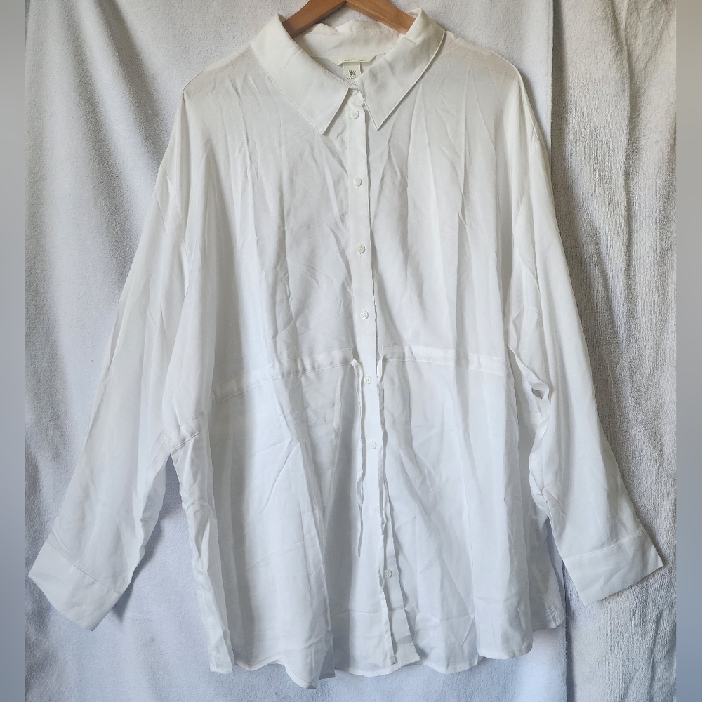 💙 MAMA Tie-belt Maternity Blouse - Picture 6 of 10